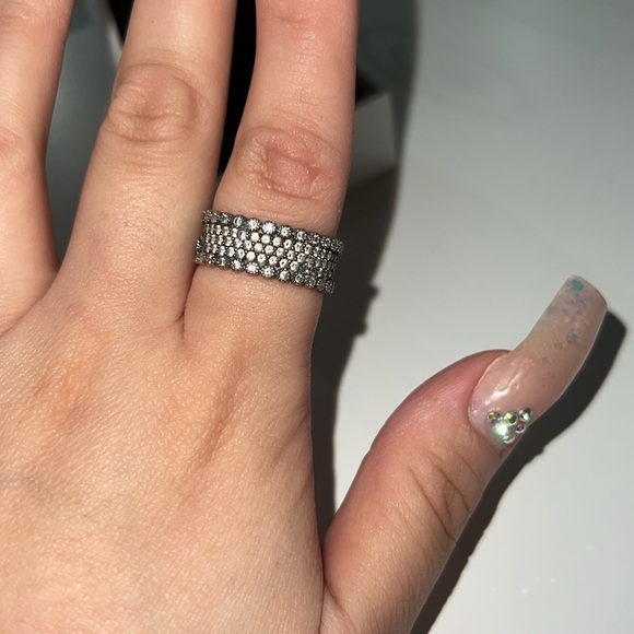 Pandora Sterling Silver 925 Lavish Sparkle Ring - Picture 2 of 8